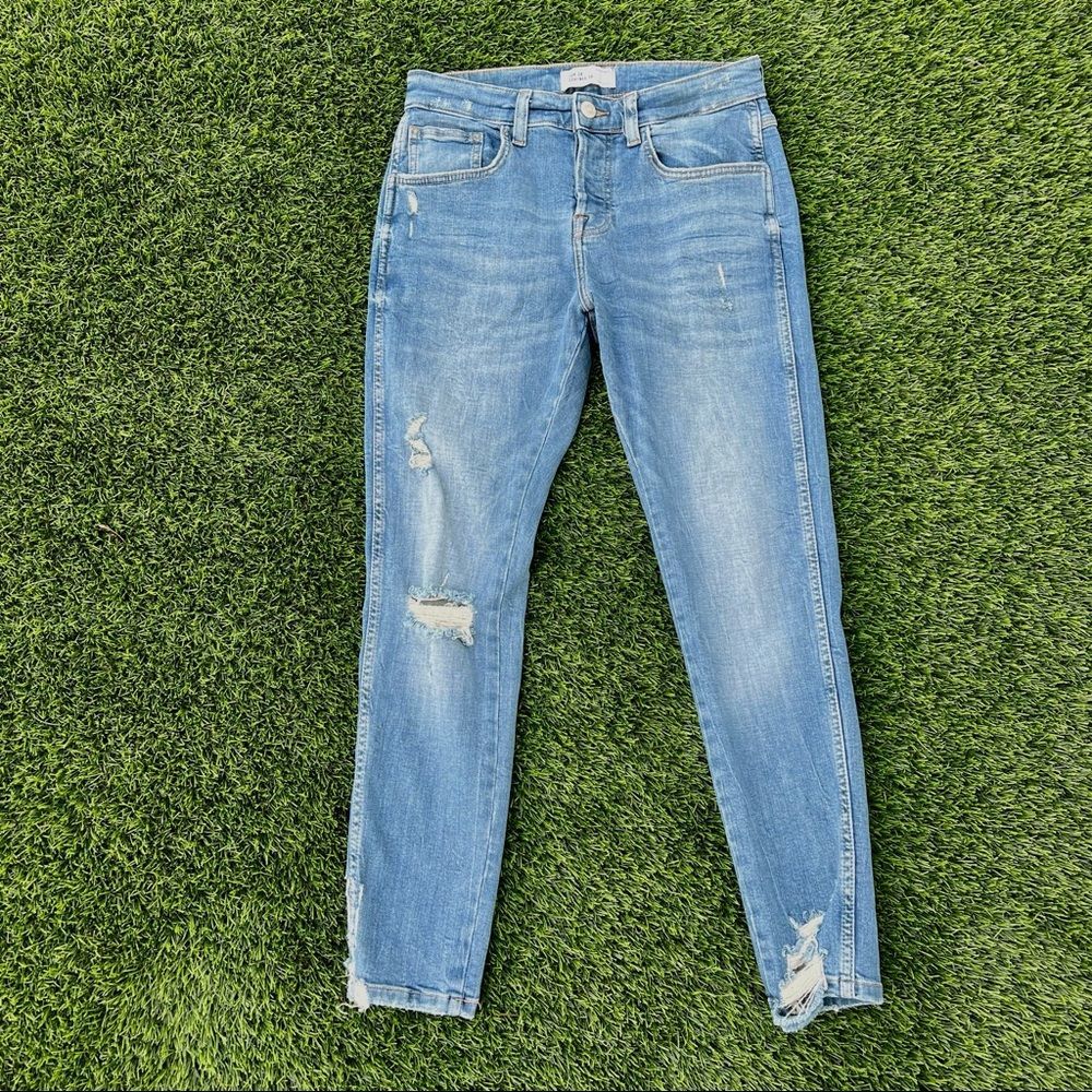 Zara slim fit distressed mens jeans 30 x 28
